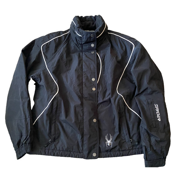 Spyder XL.T Thinsulate Jacket Womens Size 10 Black Ski Jacket Coat - Picture 1 of 16